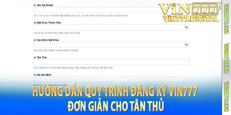 Hướng dẫn quy trình đăng ký Vin777 đơn giản cho tân thủ
